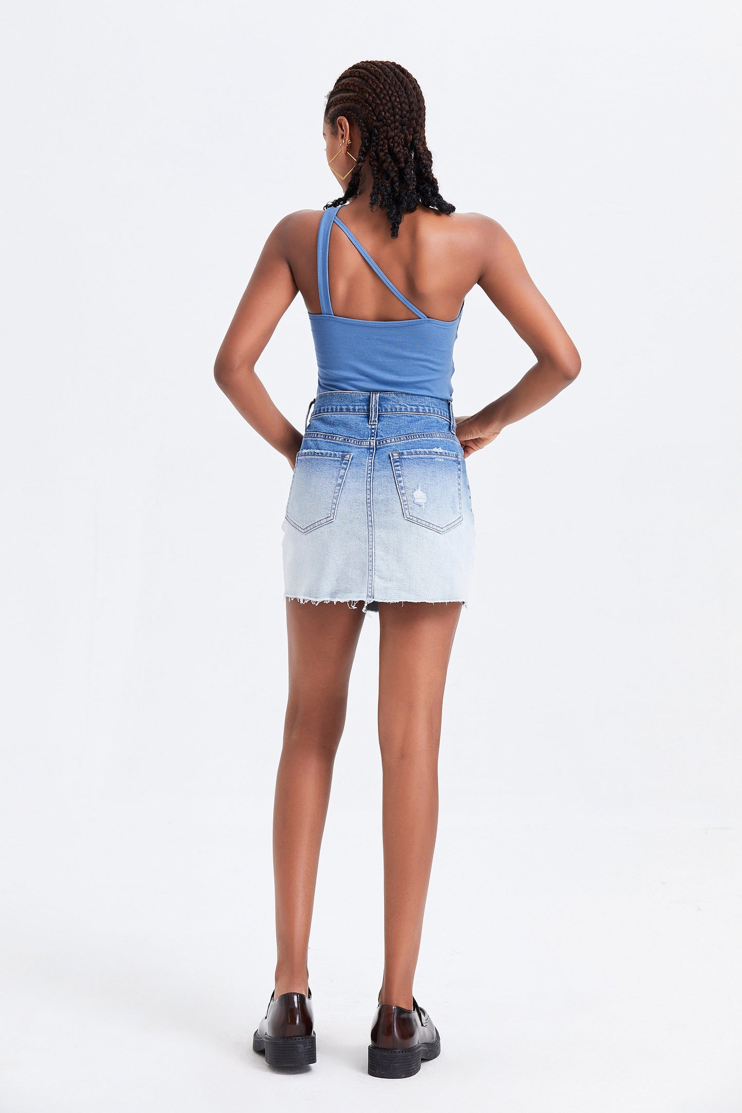 HIGH RISE DENIM SKIRTS BYK7002 by Bayeas