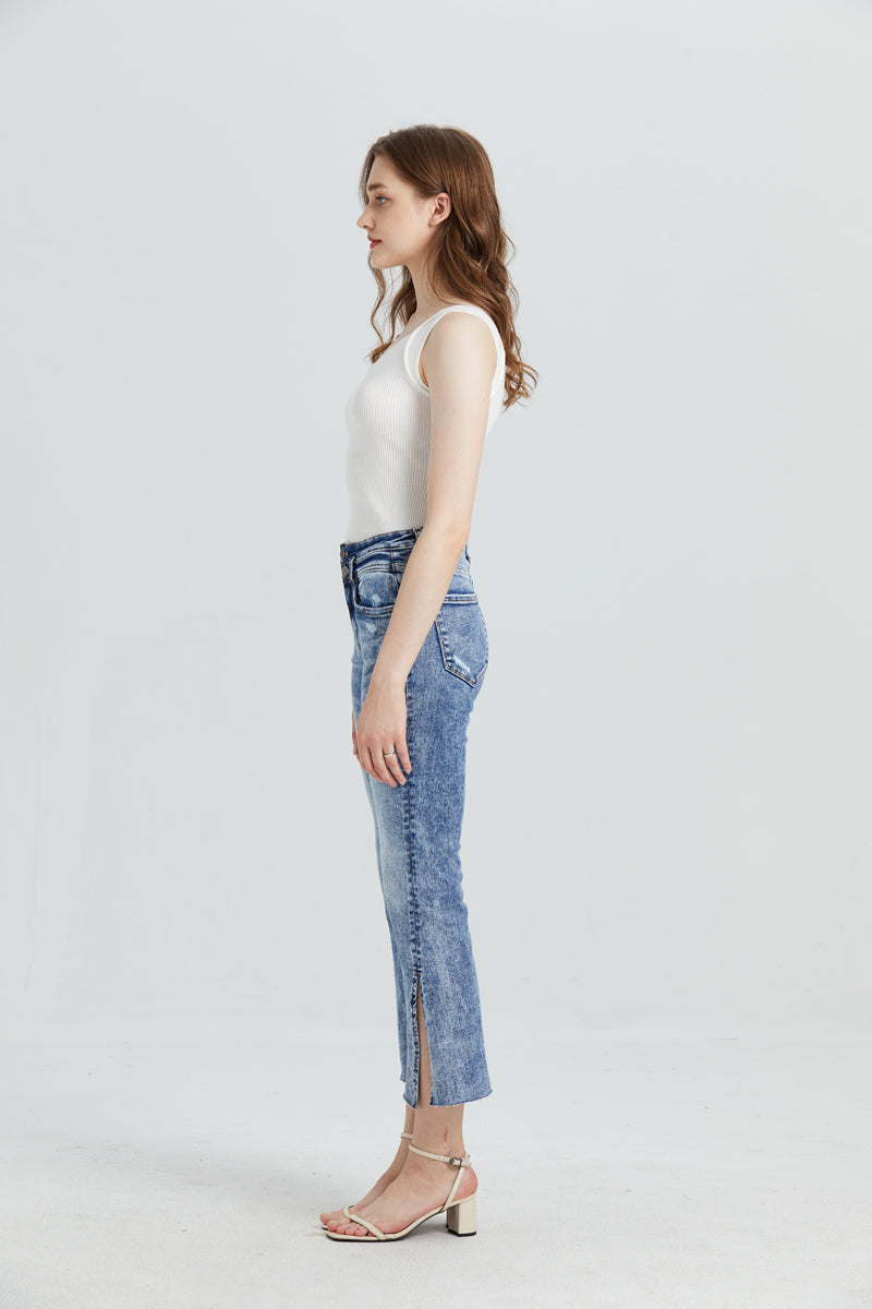 HIGH RISE FLARE JEANS BYF1031 by Bayeas