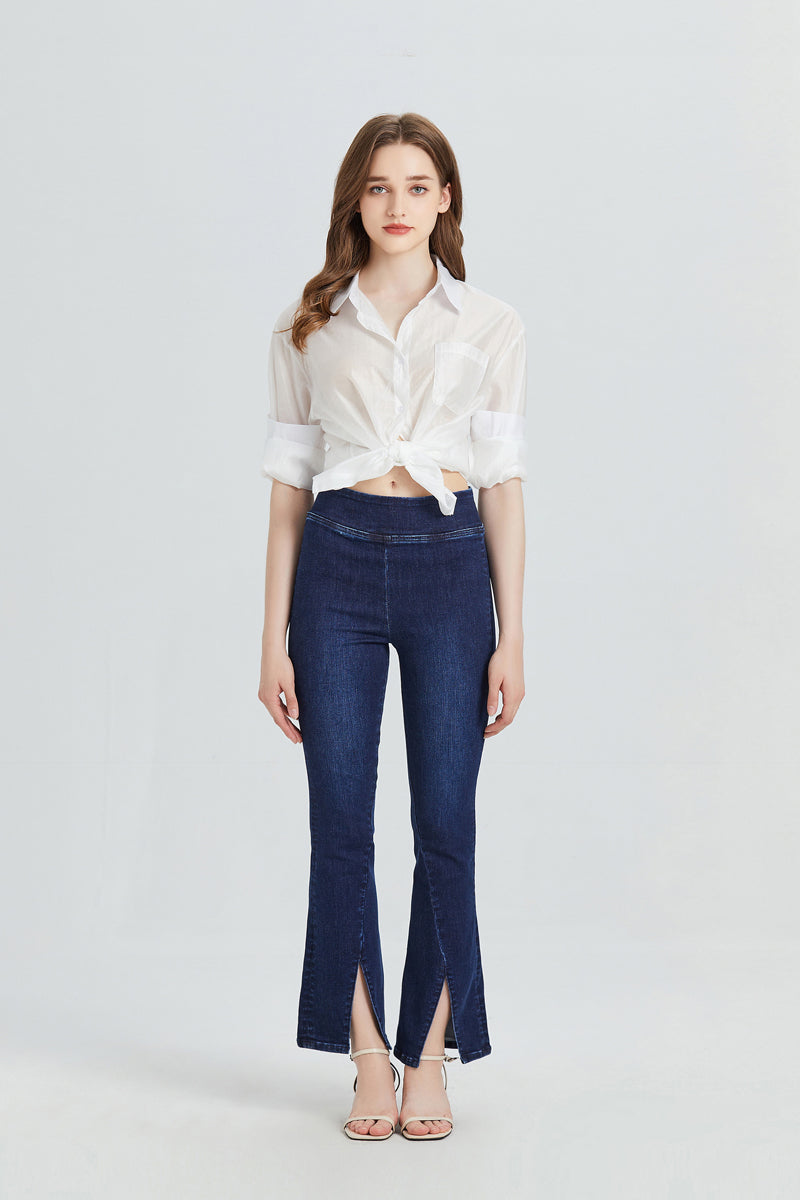 HIGH RISE FLARE JEANS BYF1072 by Bayeas