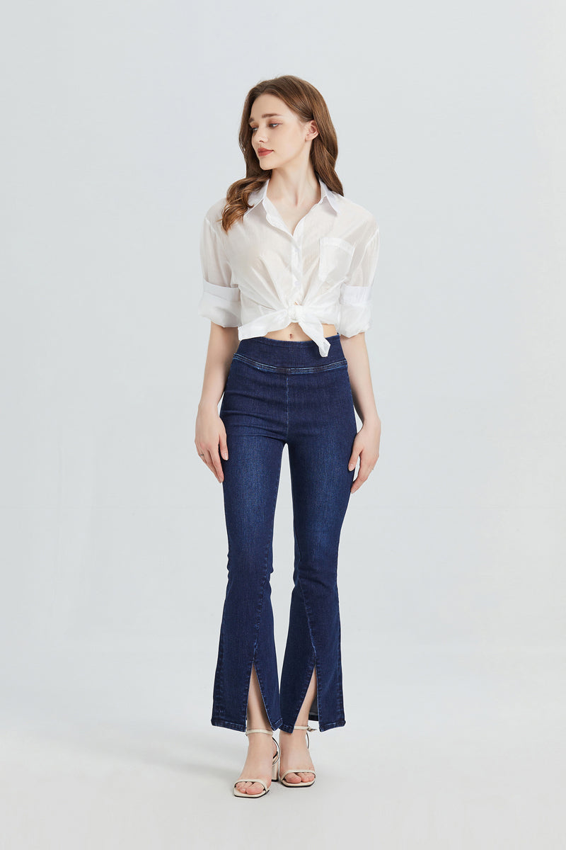 HIGH RISE FLARE JEANS BYF1072 by Bayeas