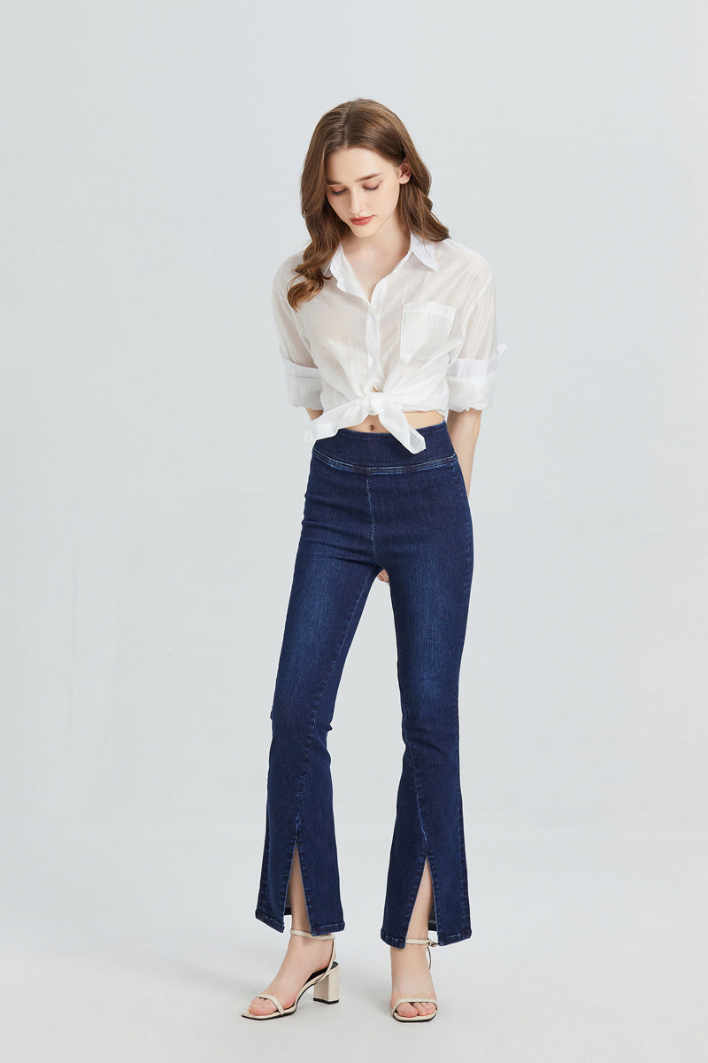 HIGH RISE FLARE JEANS BYF1072 by Bayeas