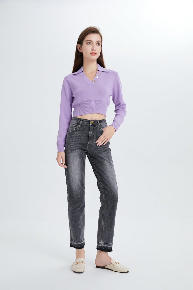 HIGH RISE MOM JEANS BYM3012 by Bayeas