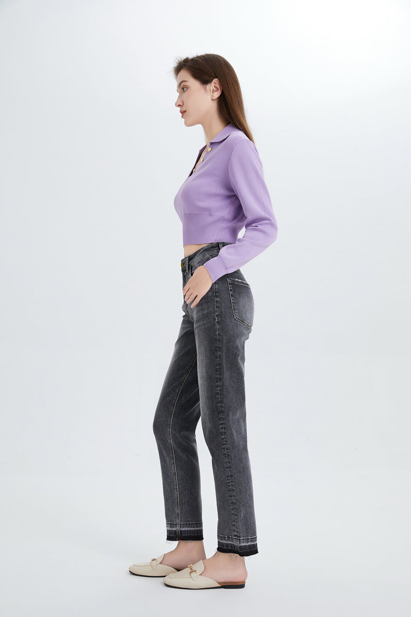 HIGH RISE MOM JEANS BYM3012 by Bayeas