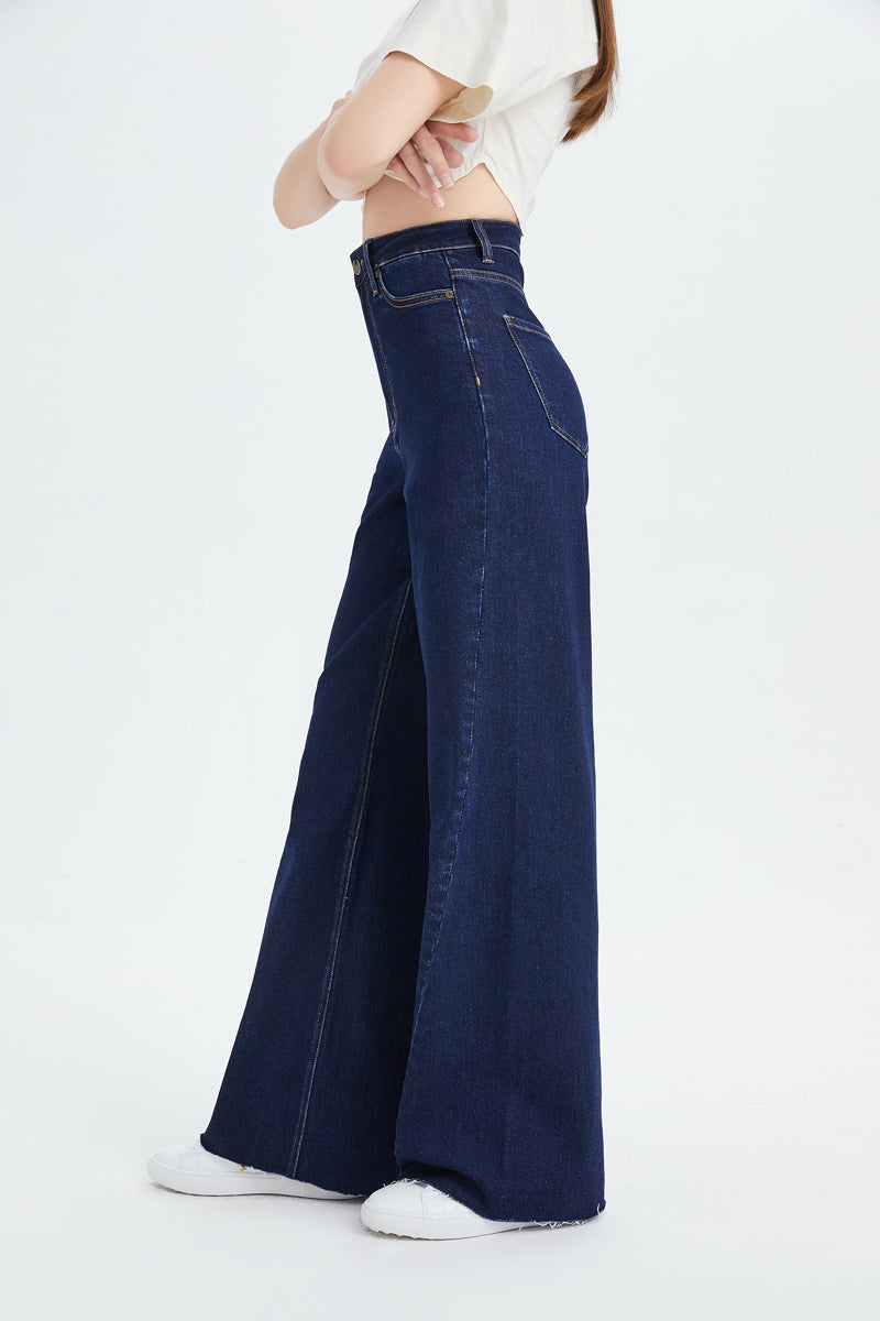 HIGH RISE WIDE LEG JEANS BYW8052 by Bayeas