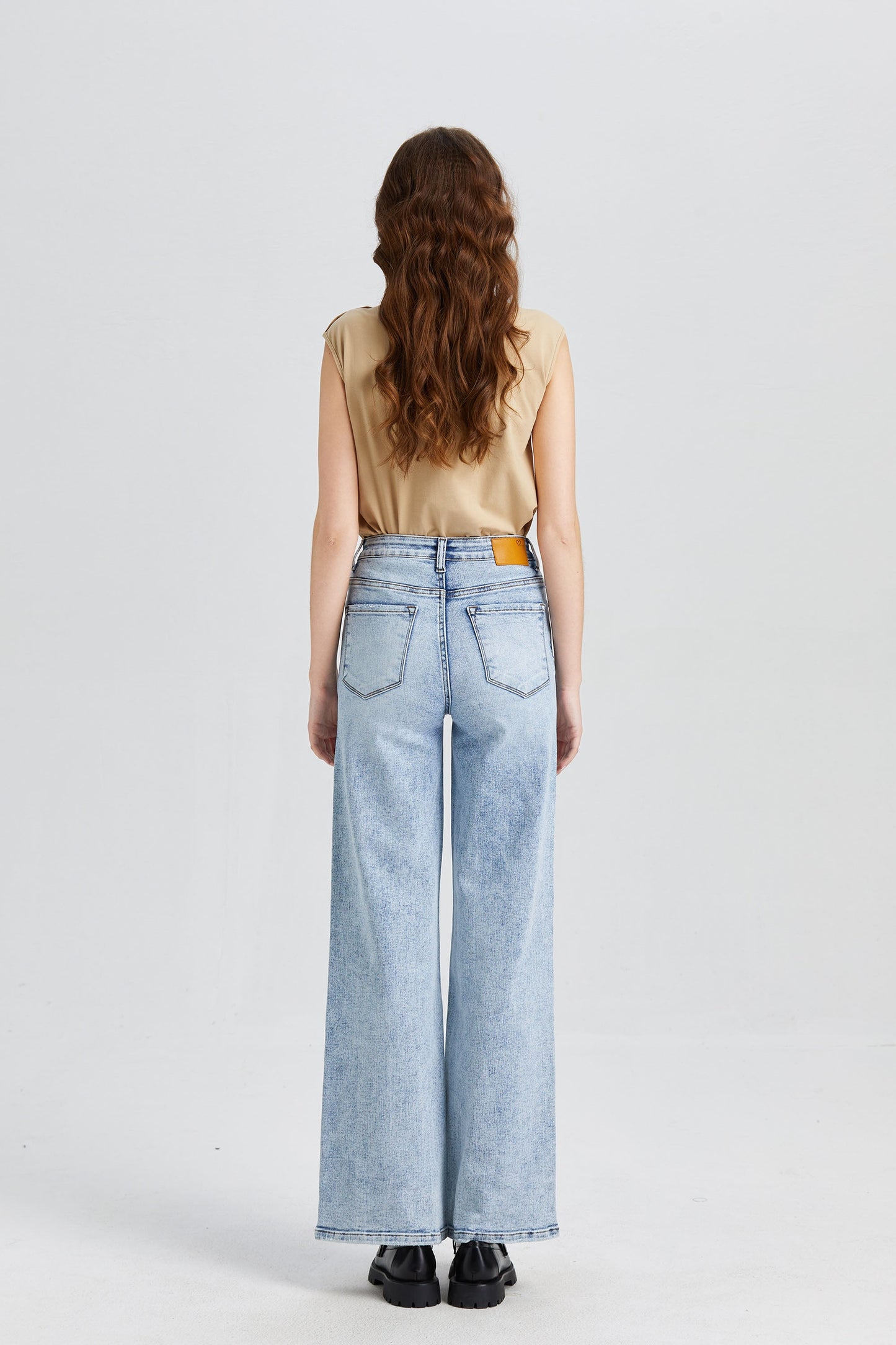 HIGH RISE WIDE LEG JEANS BYW8007 by Bayeas