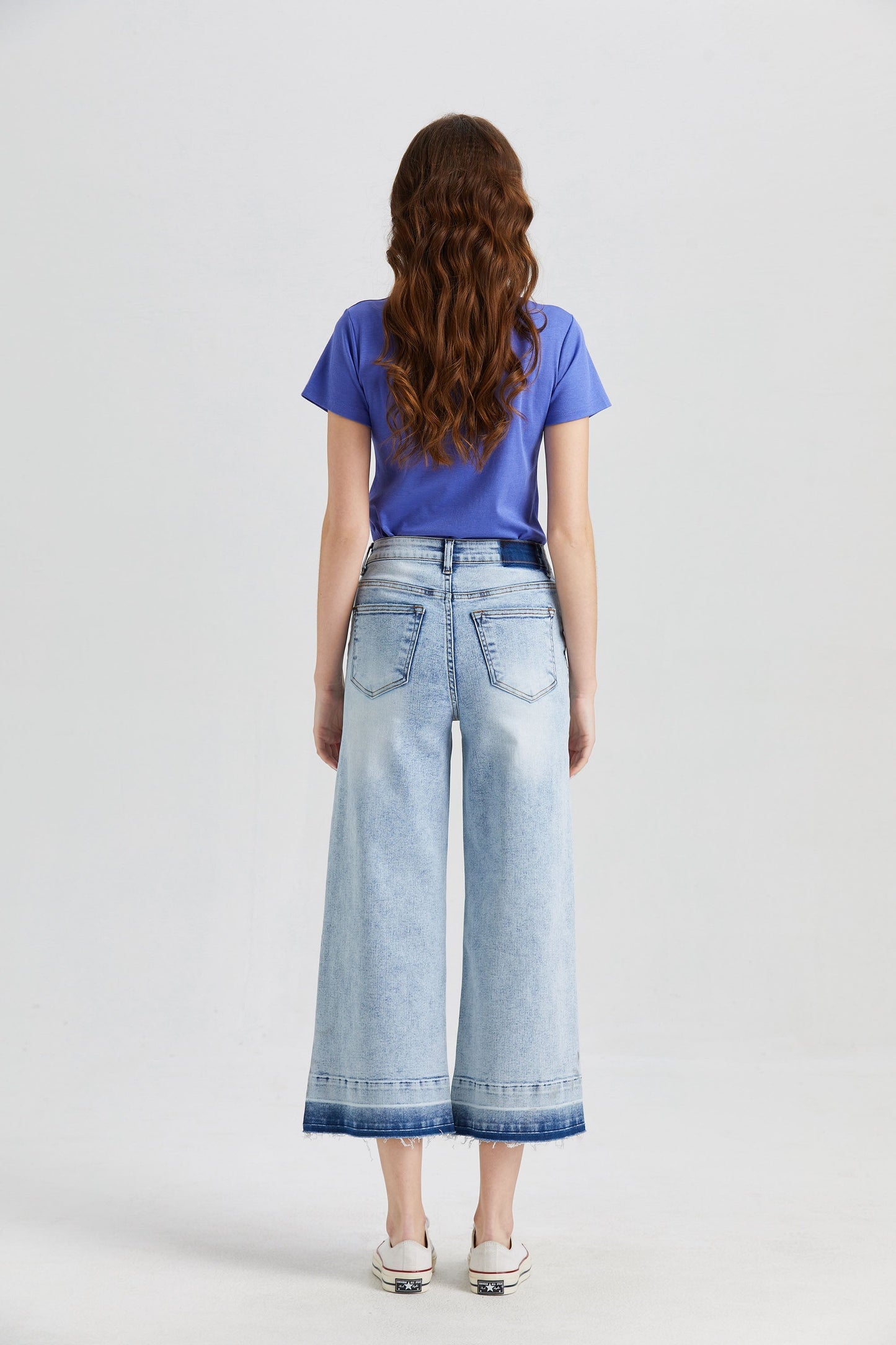 HIGH RISE WIDE LEG JEANS BYW8006-P by Bayeas