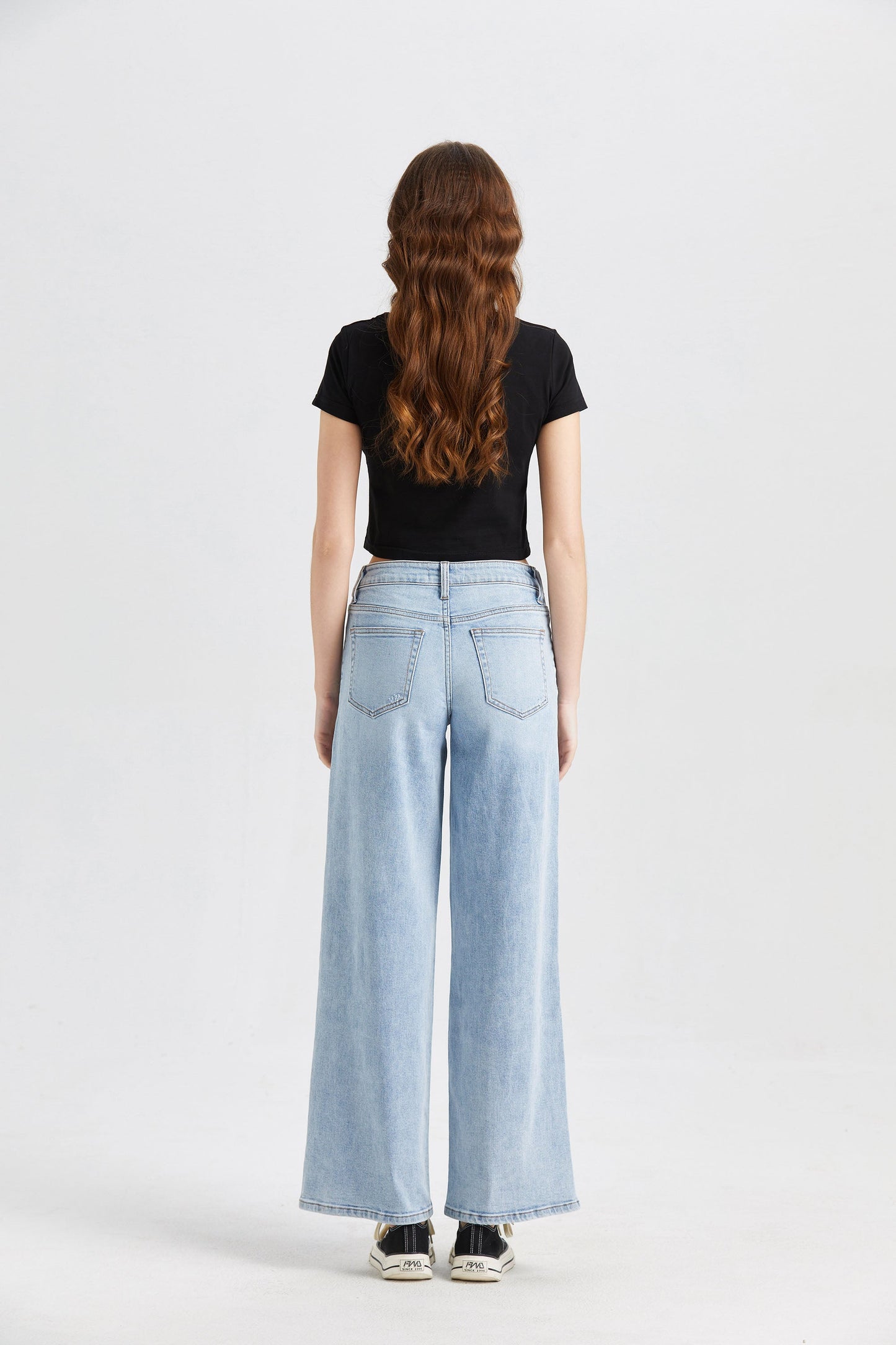 MID RISE WIDE LEG JEANS BYW8001 by Bayeas