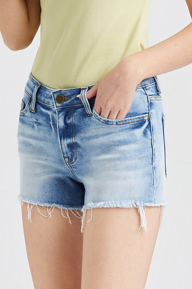 MID RISE DENIM SHORTS BYH6012 by Bayeas