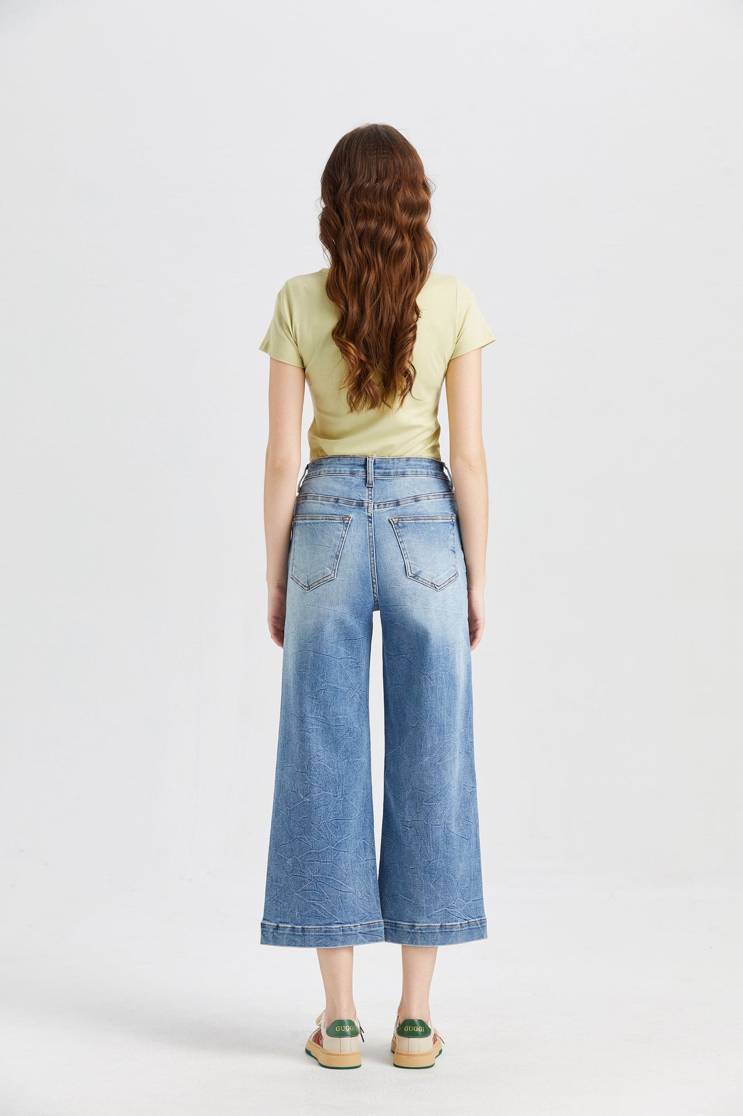 HIGH RISE WIDE LEG JEANS BYW8005 by Bayeas