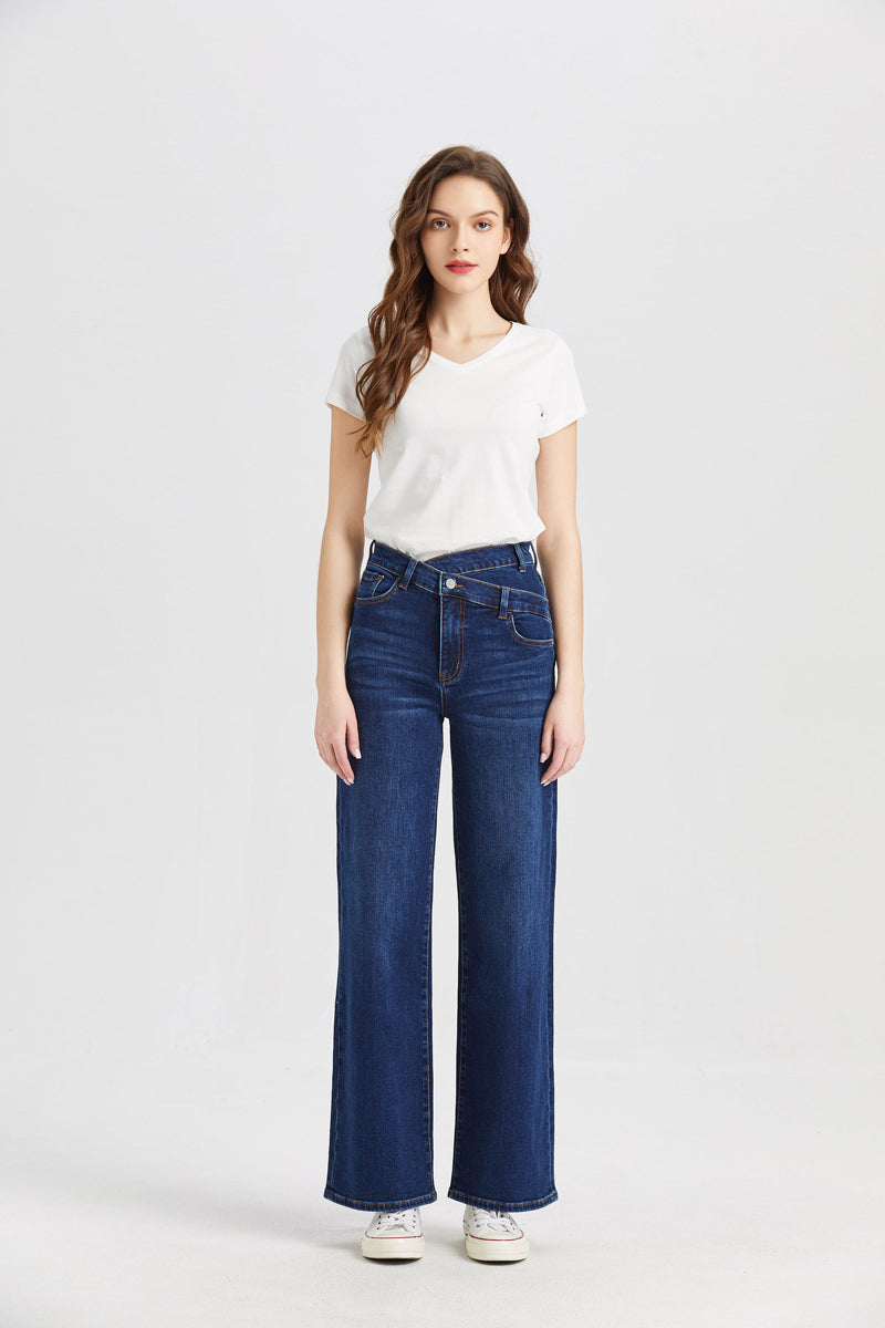 HIGH RISE WIDE LEG JEANS BYW8002 by Bayeas