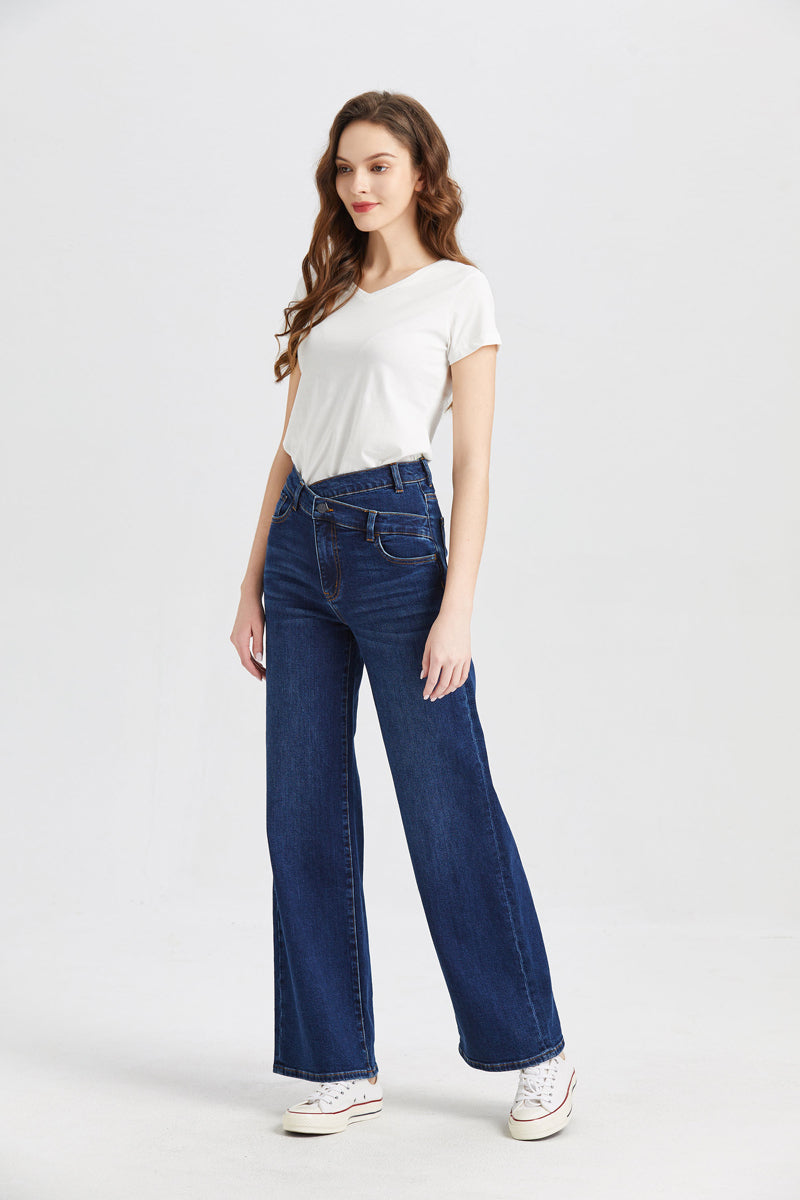 HIGH RISE WIDE LEG JEANS BYW8002 by Bayeas