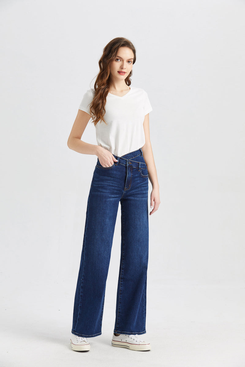 HIGH RISE WIDE LEG JEANS BYW8002 by Bayeas