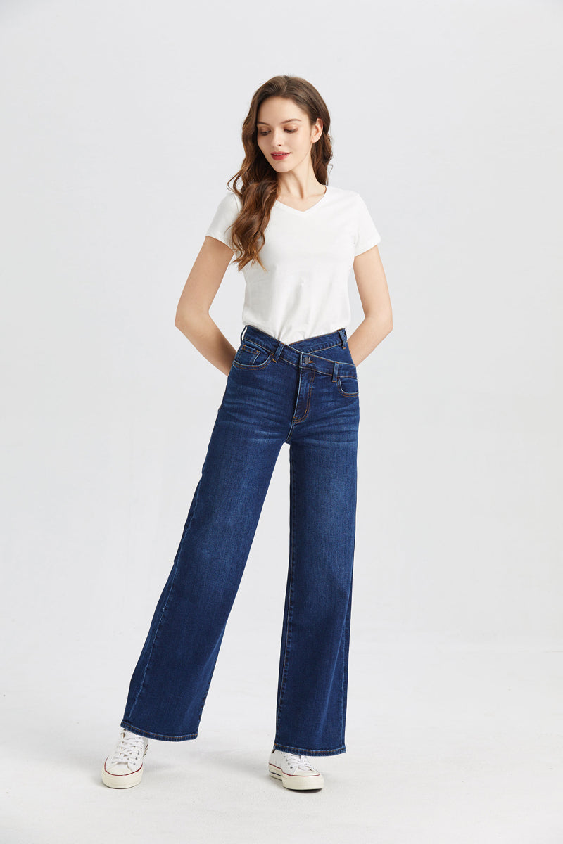 HIGH RISE WIDE LEG JEANS BYW8002 by Bayeas