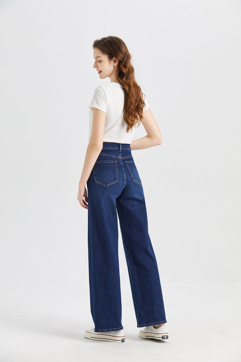 HIGH RISE WIDE LEG JEANS BYW8002 by Bayeas