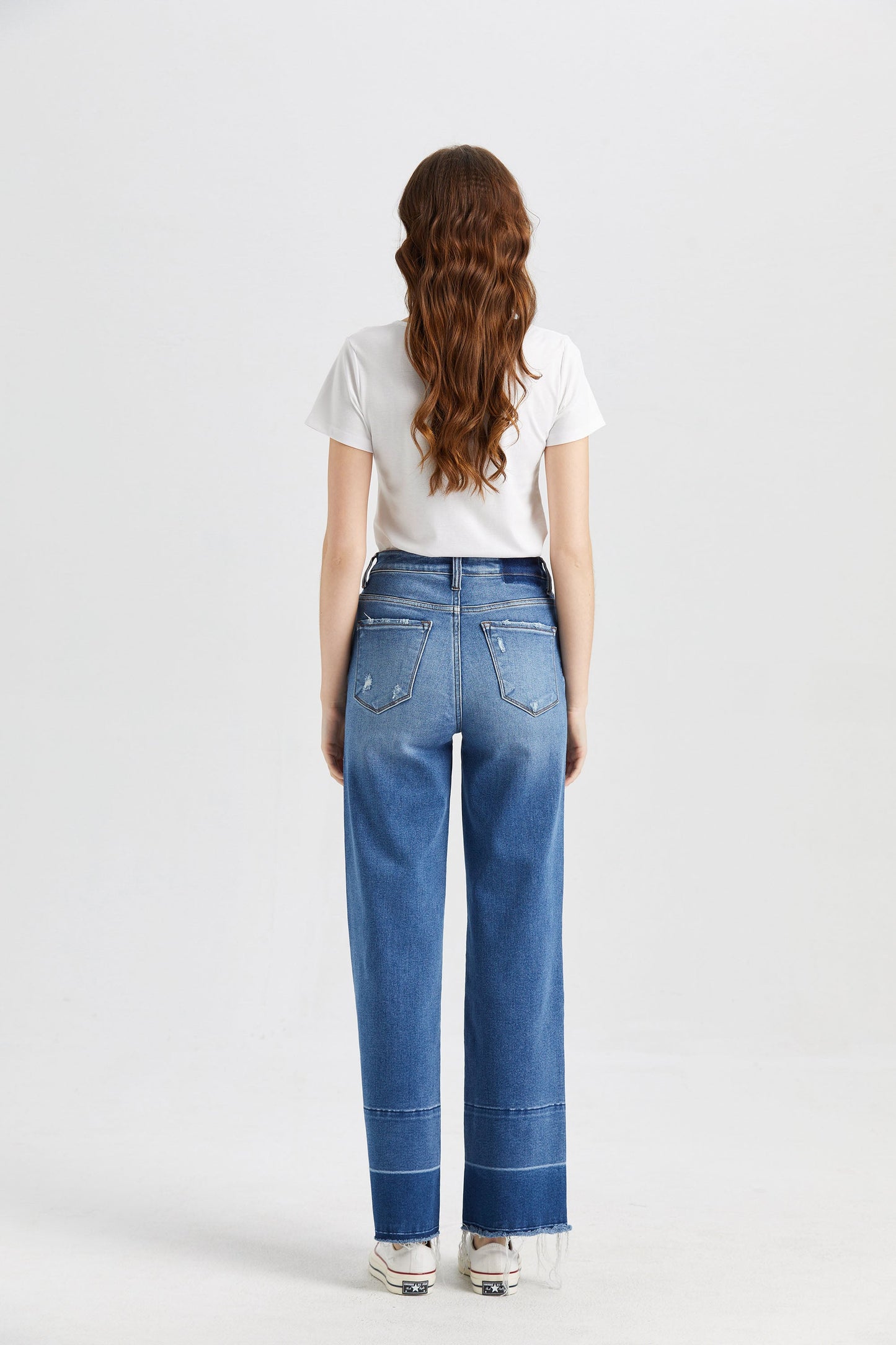 HIGH RISE WIDE LEG JEANS BYW8008 by Bayeas