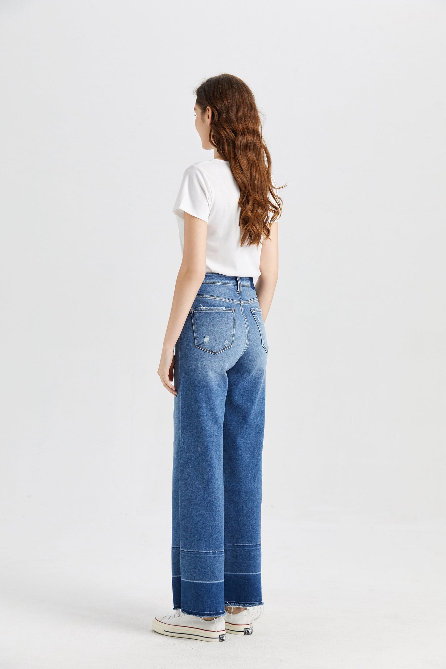 HIGH RISE WIDE LEG JEANS BYW8008 by Bayeas