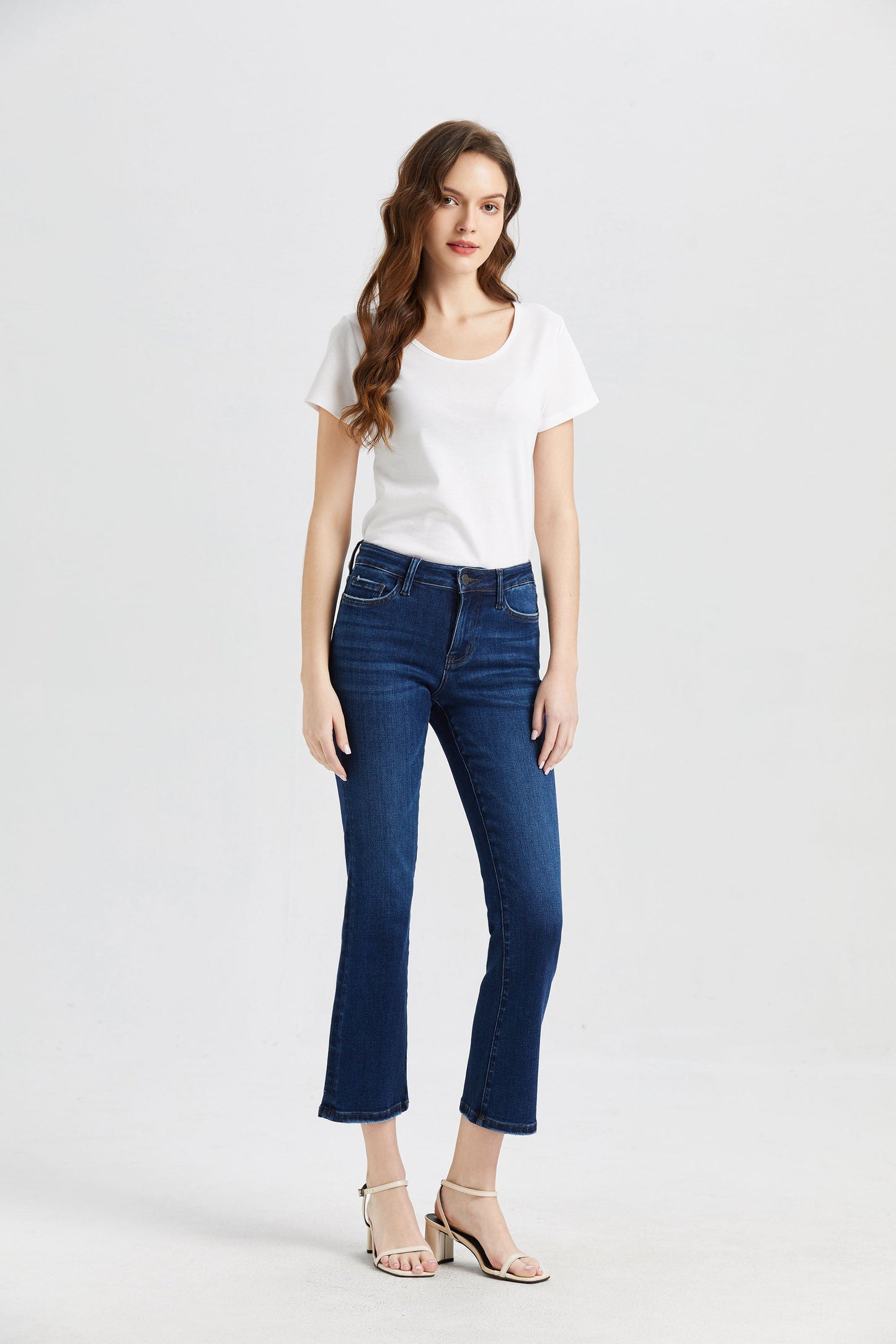 HIGH RISE FLARE JEANS BYF1068 by Bayeas