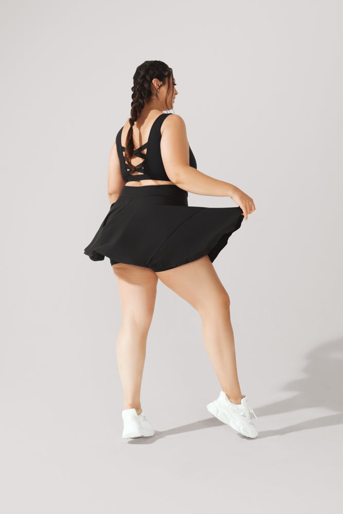 Twirl Skort - Black by POPFLEX®