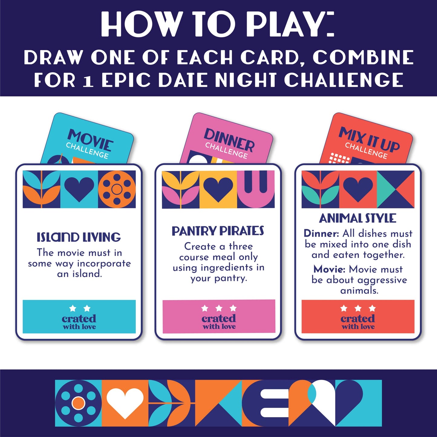 Mix It Up Date Night Generator: Dinner and a Movie Edition by Crated with Love