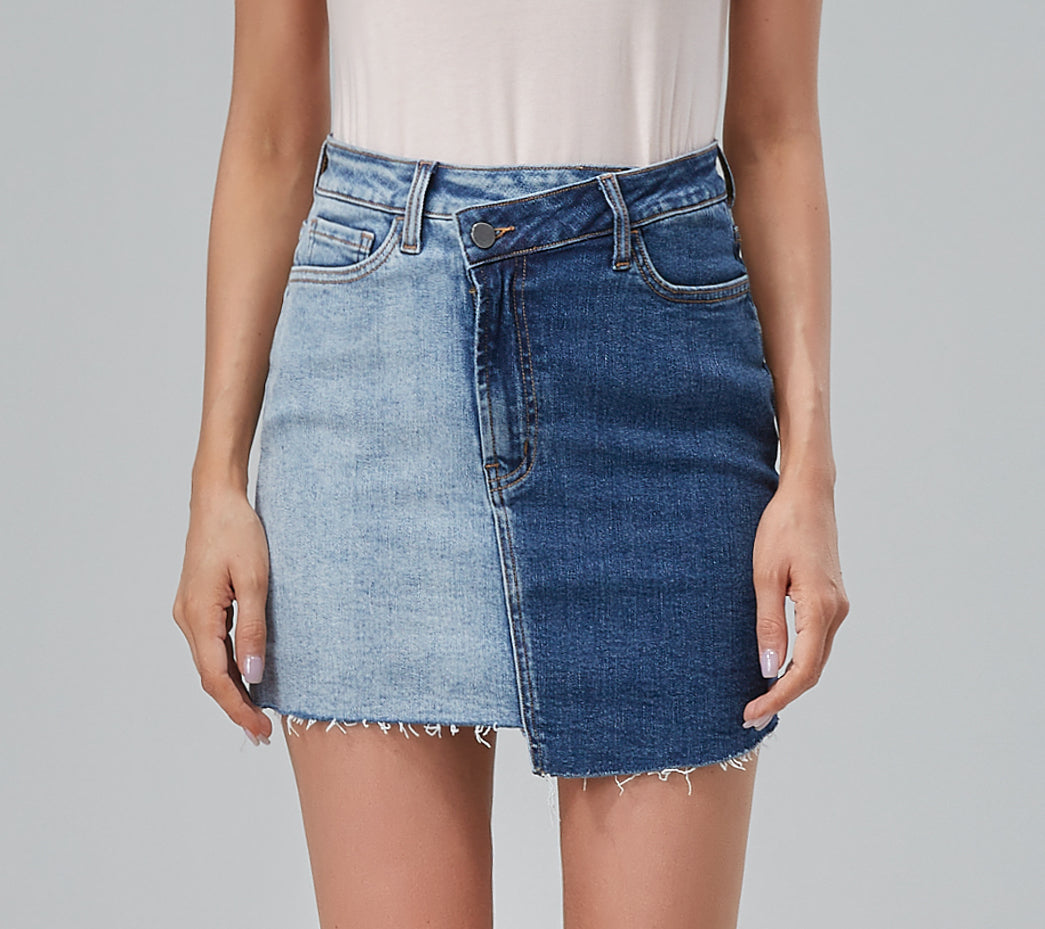 HIGH RISE DENIM SKIRTS BYK7003 by Bayeas