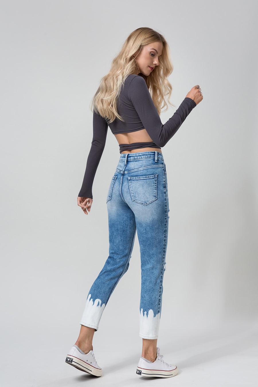 HIGH RISE MOM JEANS BYM3005 by Bayeas