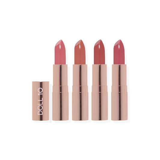 four piece of lip smoothie lipstick in 4 different shades 