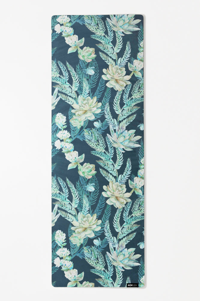 Vegan Suede Yoga Mat - Flourishing Foliage by POPFLEX®