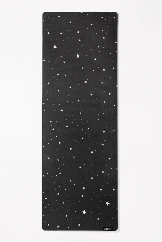 Vegan Suede Yoga Mat - Black Starry by POPFLEX®