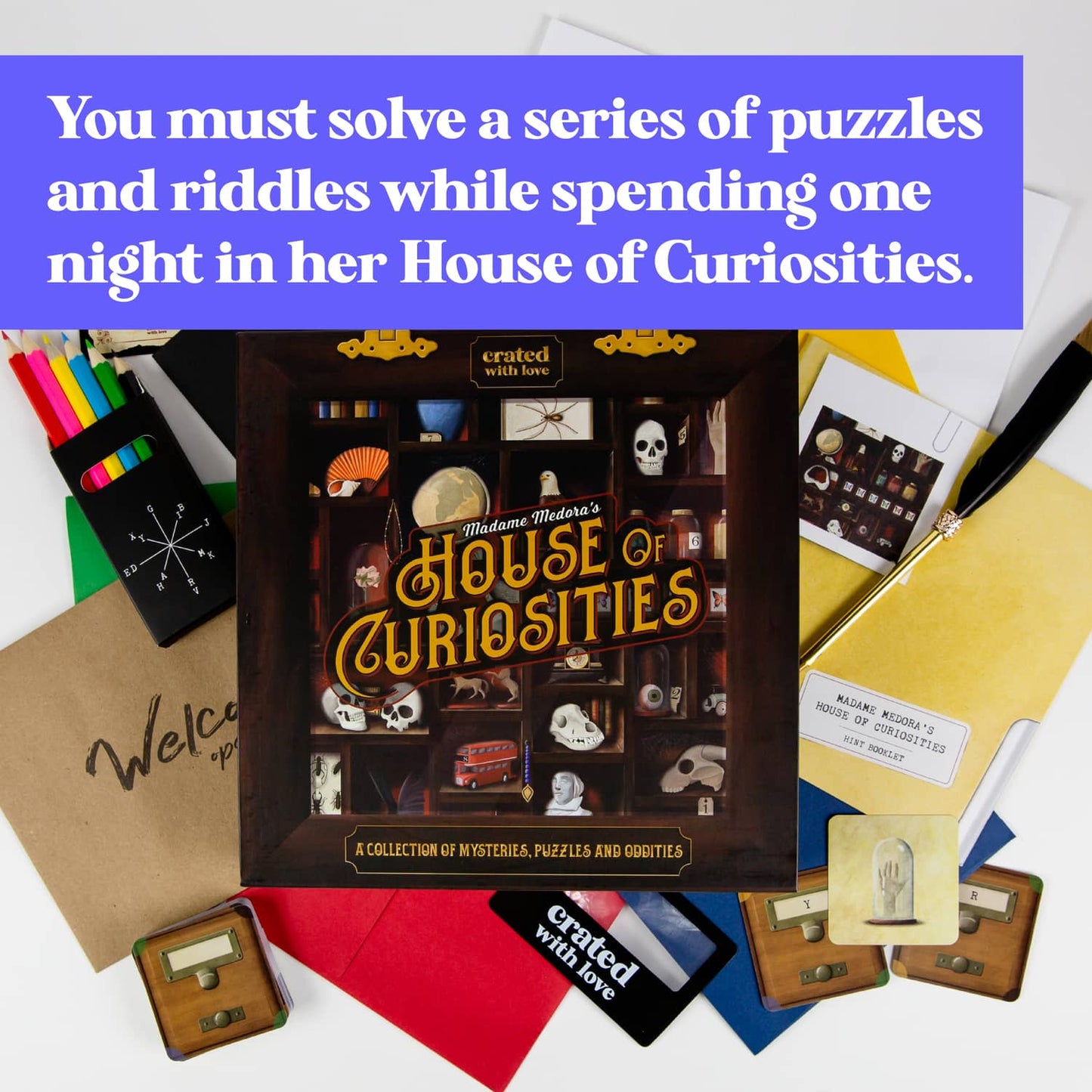 Madame Medora's House of Curiosities (Escape Room Box) by Crated with Love