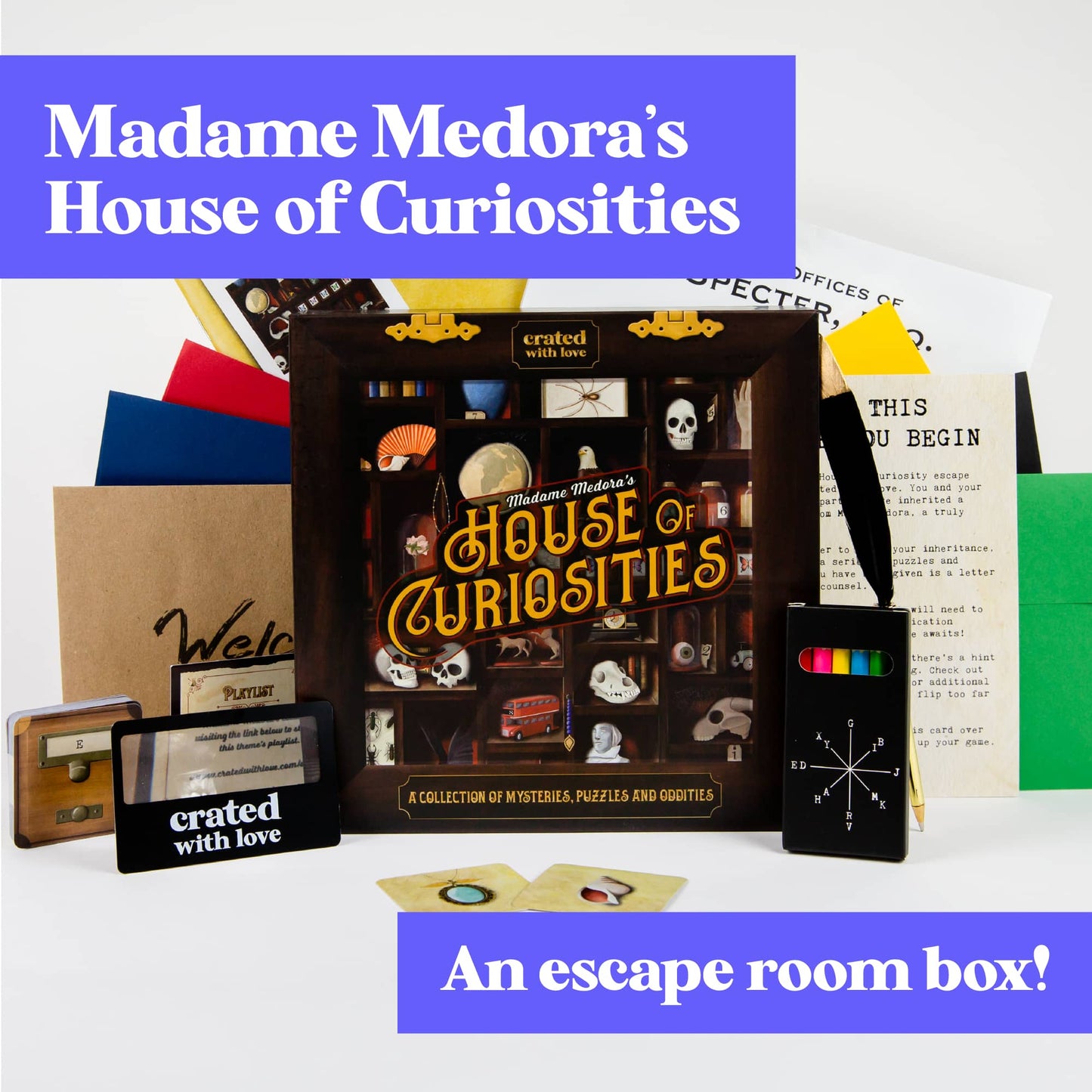 Madame Medora's House of Curiosities (Escape Room Box) by Crated with Love