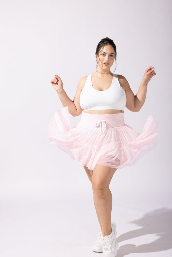 Pirouette Tiered Skort - Tutu Pink by POPFLEX®