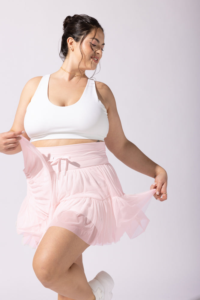 Pirouette Tiered Skort - Tutu Pink by POPFLEX®