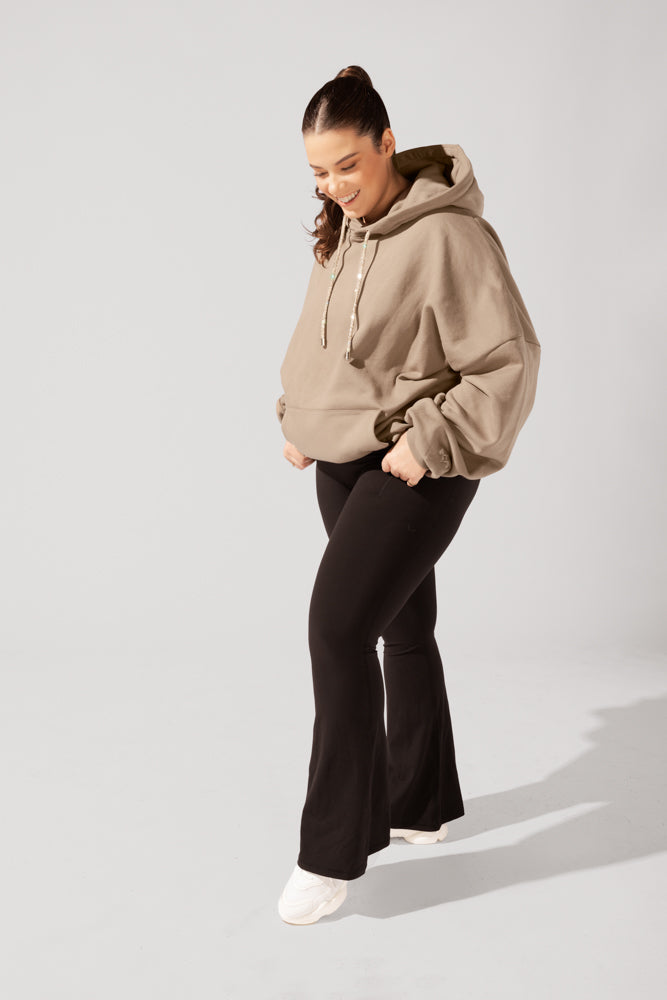 Shimmer Pullover Cloud Hoodie - Milk Tea by POPFLEX®