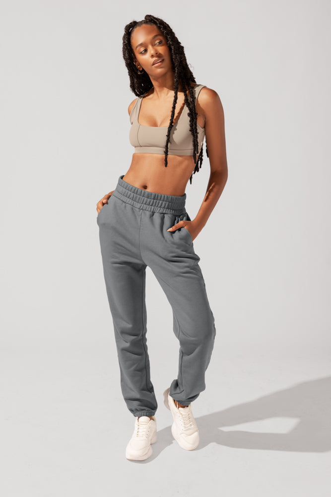 Cloud Rollover Sweatpant - Smoke by POPFLEX®