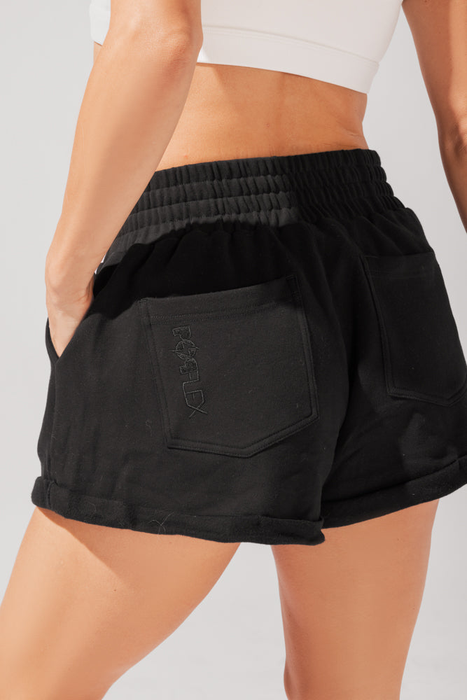 Ooey Gooey Lounge Shorts with Pockets- Black by POPFLEX®