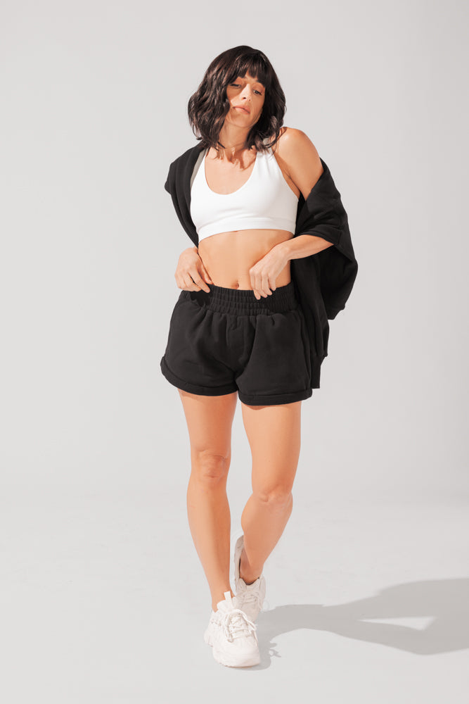 Ooey Gooey Lounge Shorts with Pockets- Black by POPFLEX®