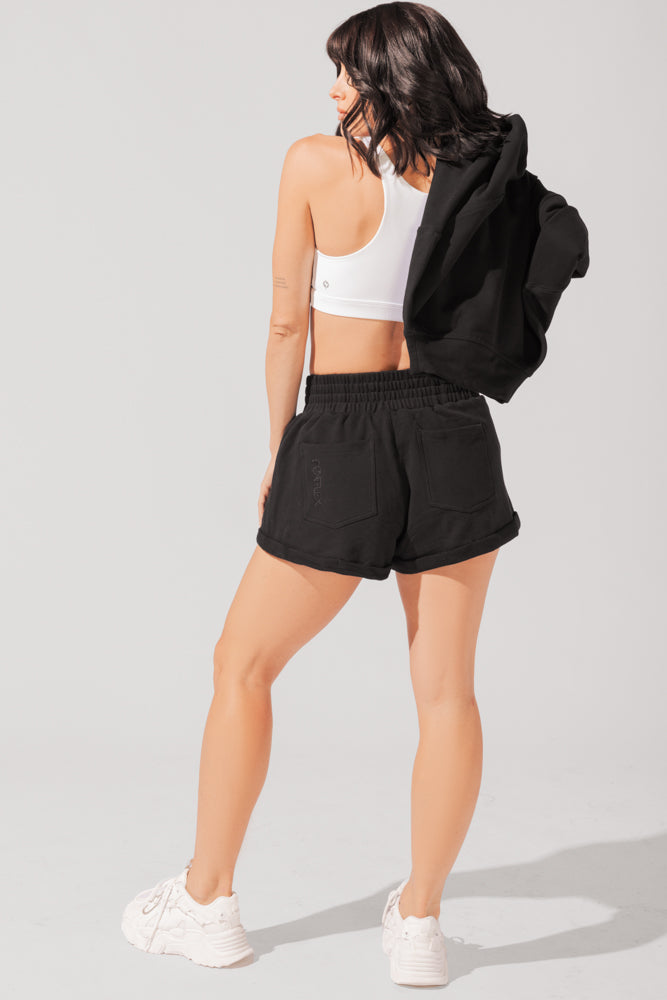 Ooey Gooey Lounge Shorts with Pockets- Black by POPFLEX®