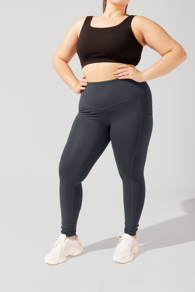 Supersculpt™ Leggings with Pockets (Soft Touch) - Smoky Grey by POPFLEX®