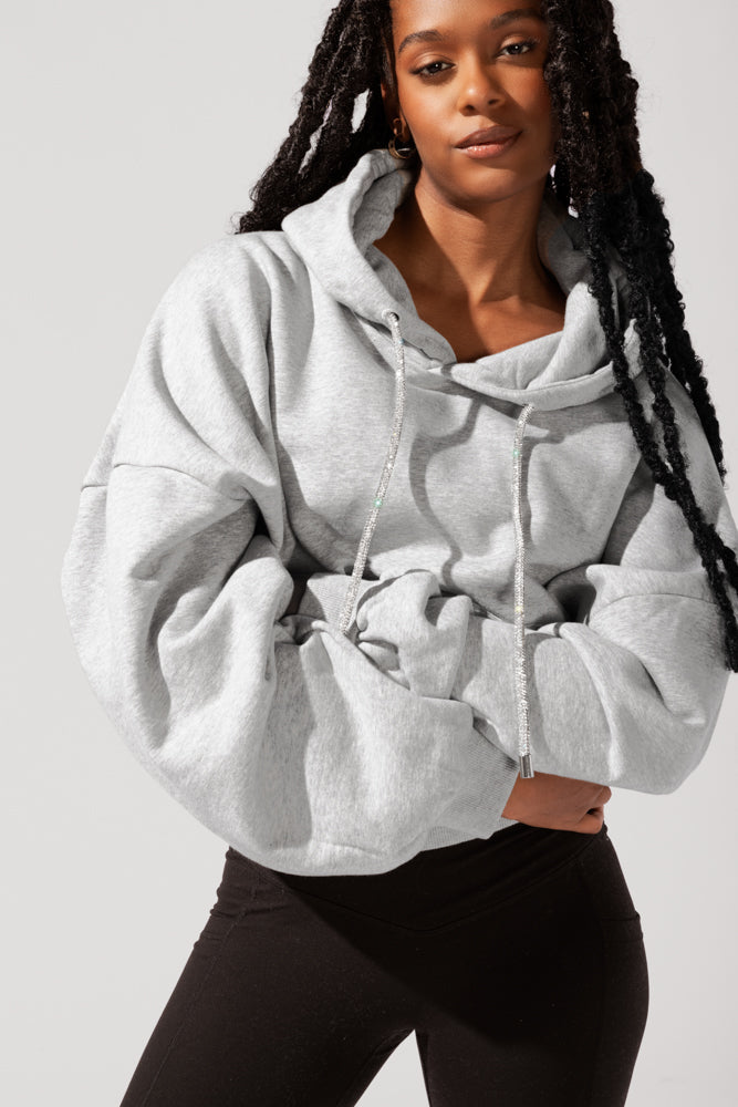 Shimmer Pullover Cloud Hoodie - Heather Grey by POPFLEX®