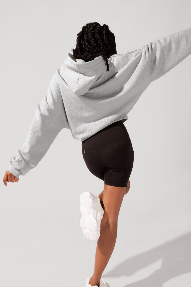 Shimmer Pullover Cloud Hoodie - Heather Grey by POPFLEX®