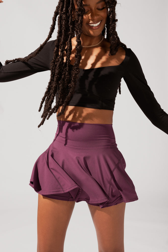 Twirl Skort - Plum by POPFLEX®