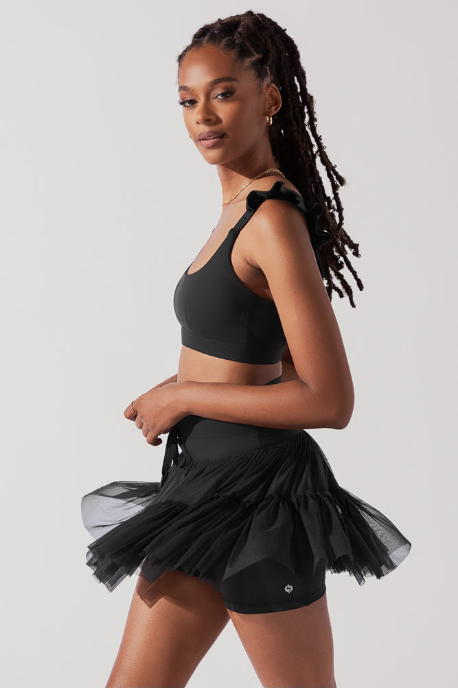 Romance Ruffle Bra - Black by POPFLEX®