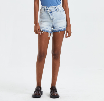 HIGH RISE DENIM SHORTS BYH6001 by Bayeas