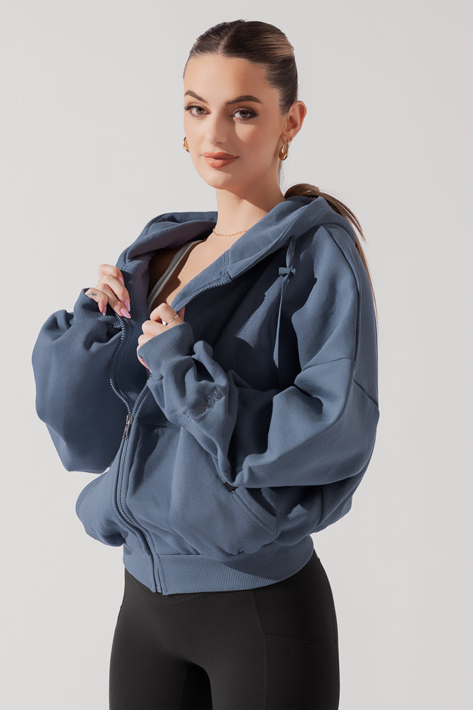 Zip Cloud Hoodie - Blue Steel by POPFLEX®