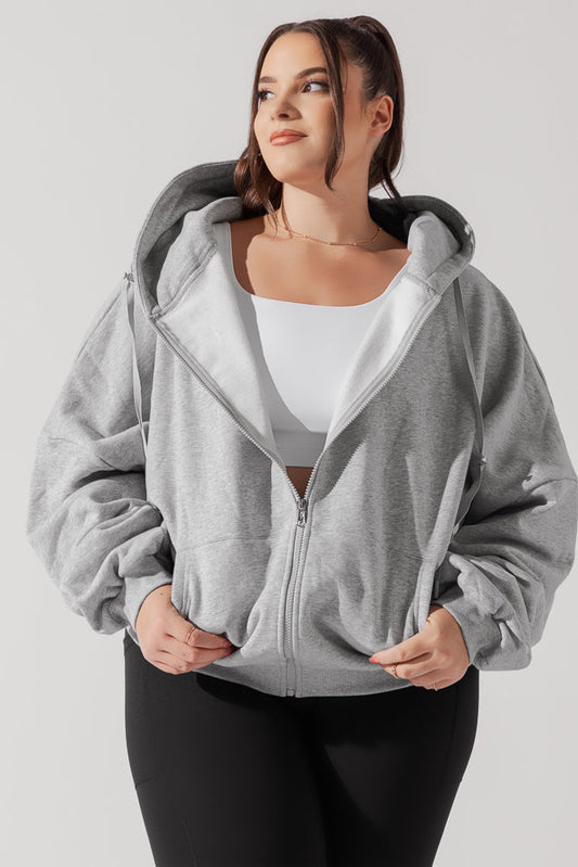 Zip Cloud Hoodie - Heather Grey by POPFLEX®