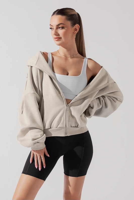 Zip Cloud Hoodie - Seashell by POPFLEX®