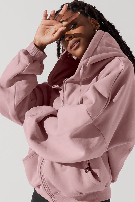 Zip Cloud Hoodie - Blush by POPFLEX®