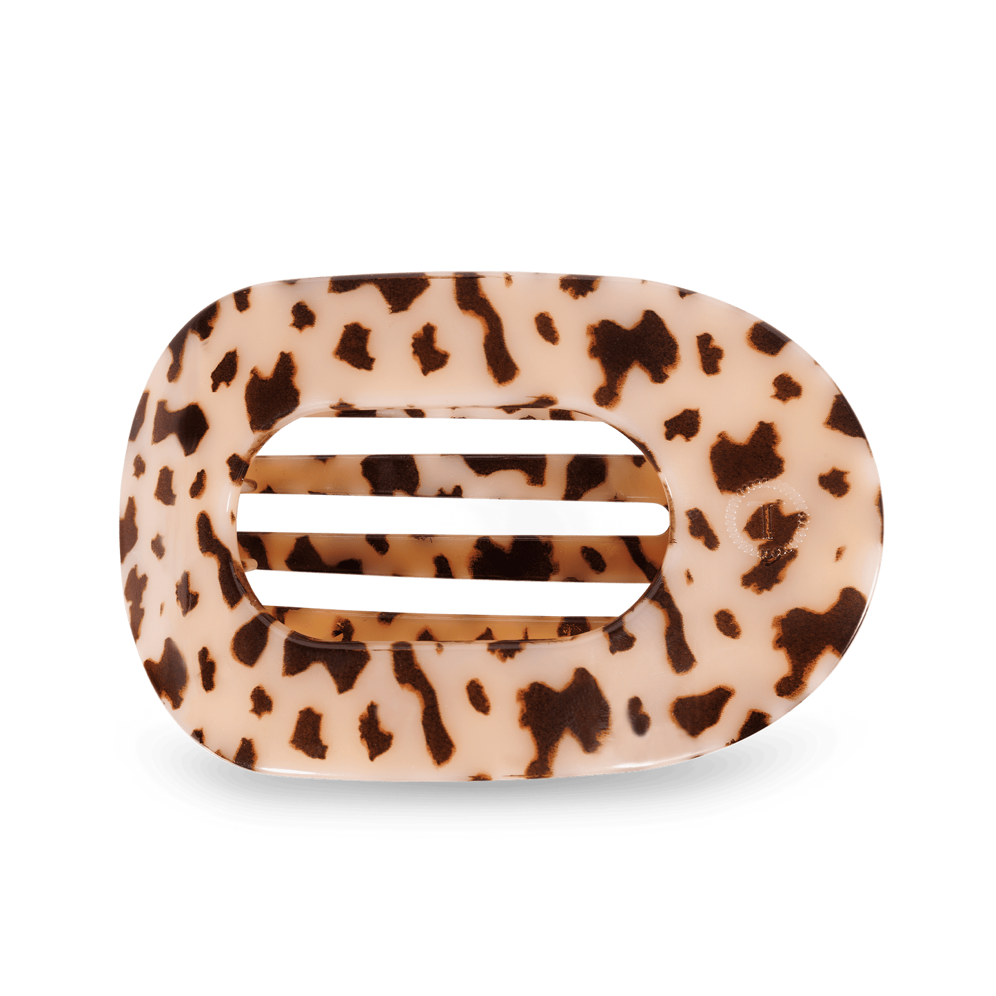 Blonde Tortoise Large Flat Round Hair Clip