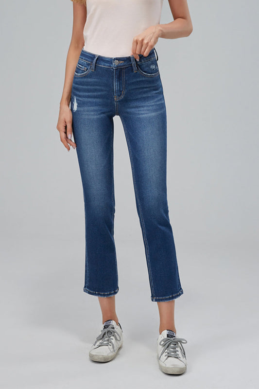 MID RISE STRAIGHT LEG JEANS BYT5021 by Bayeas