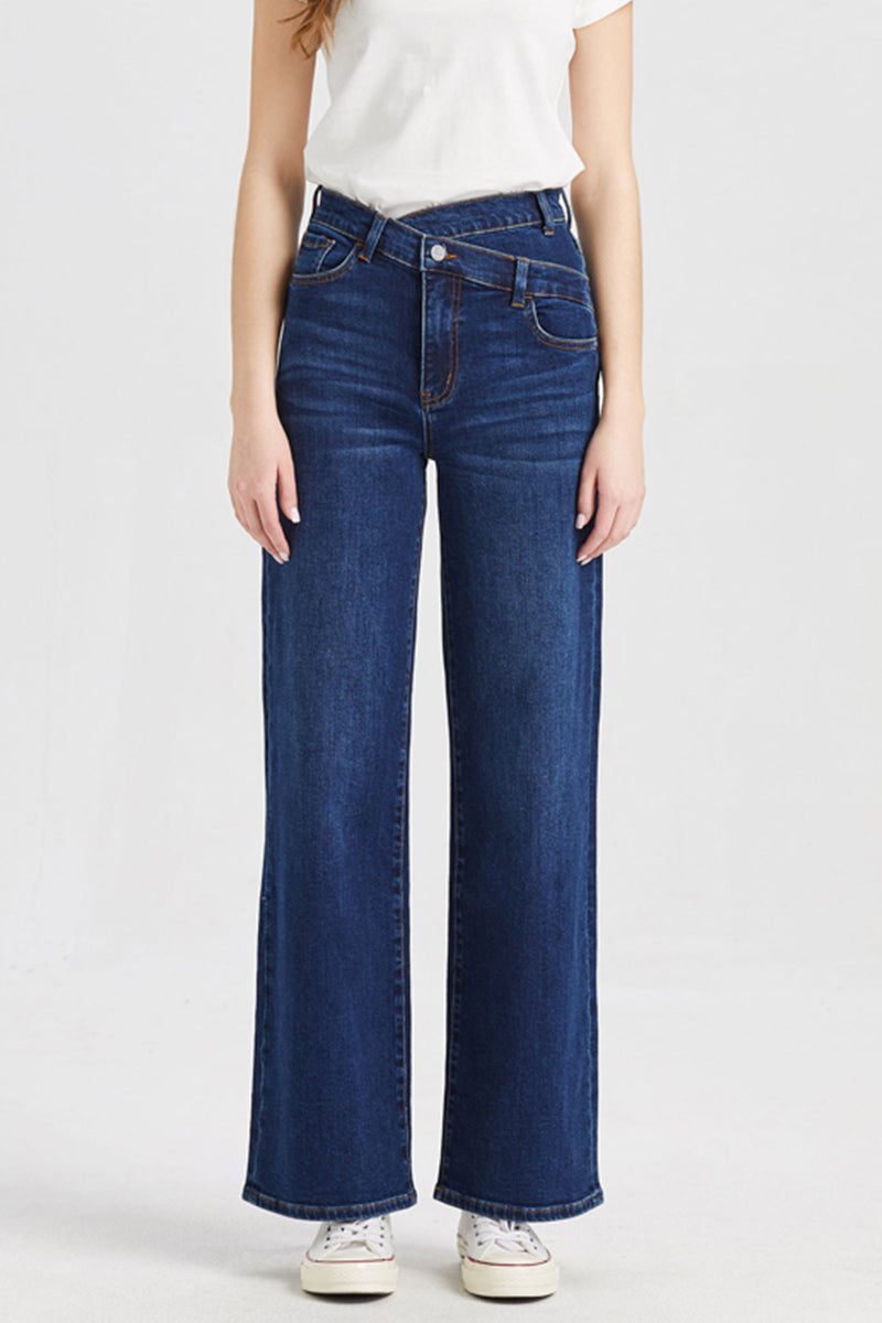 HIGH RISE WIDE LEG JEANS BYW8002 by Bayeas